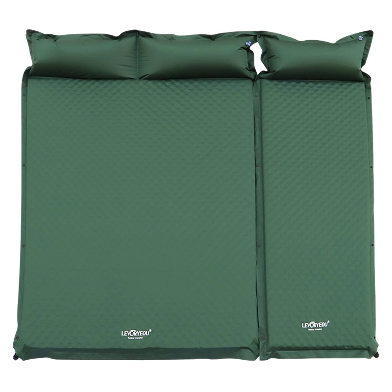 

2+1Persons Thickness 5cm Automatic Inflatable Mattress Cushion Pad Tent Camping Mat Comfortable Bed Heating Lunch Rest Tourist