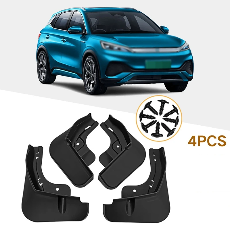 

4Pcs Car Mud Flaps Auto Front Rear Mudguards Special Fender Mudflaps Car Accessories For BYD Yuan Plus Atto 3 EV 2022-2023
