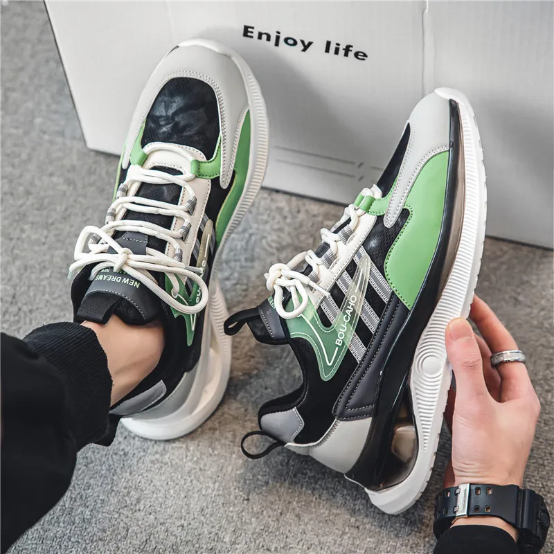 

Sports men's shoes Winter 2022 new trend all-matching leisure running shock absorption increase men's fashion shoes