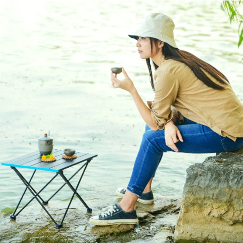 

Outdoor Convenient Tourist Table Aluminum Alloy Picnic Table Folding Storage Backpacking Table Multi-scene Travel Furniture