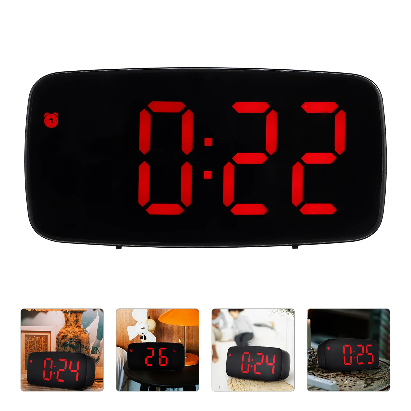 

Clock Alarm Digital Led Display Timer Temperature Electric Desk Loud Large Travel Electronic Table Bedroom Kitchenbedrooms