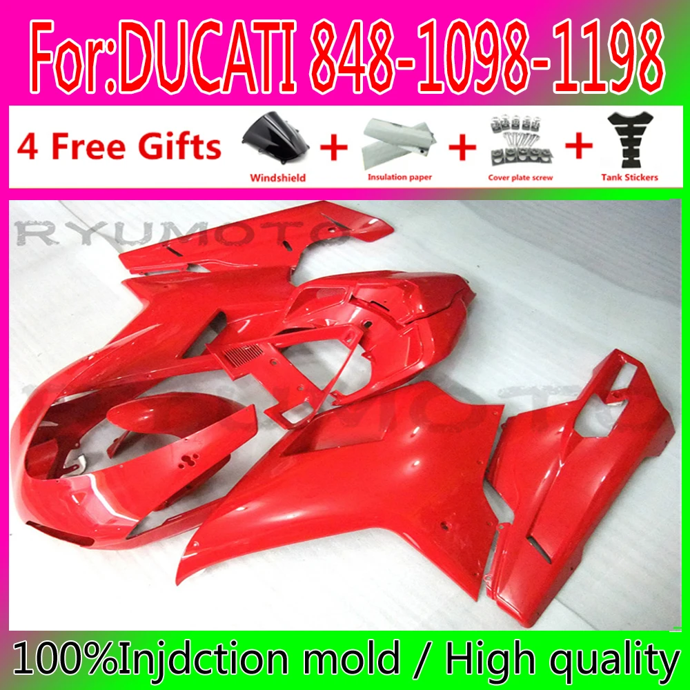 

Новый комплект обтекателей для мотоциклов из АБС-пластика, подходит для Ducati 848, 2007, 2008, 2009, ducati 848, обтекатели
