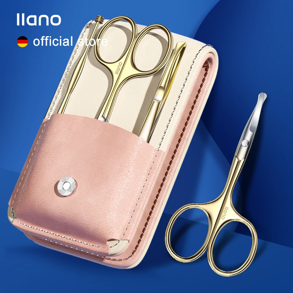 Инструмент для обрезки бровей LLANO скошенный зажим в носу фиксация волос ложка