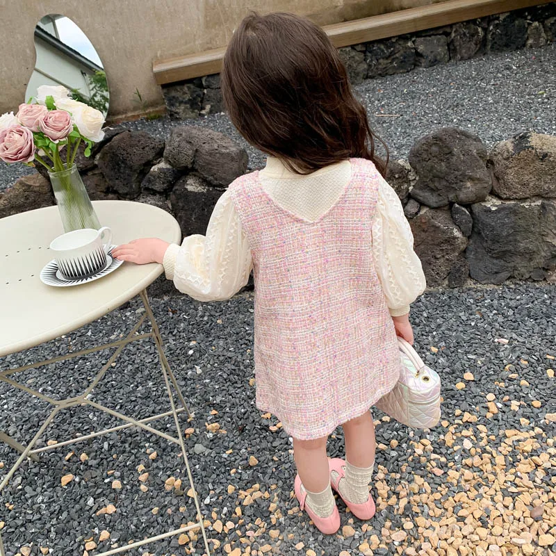 Осенние комплекты детской одежды рубашка с рукавами-фонариками для маленьких