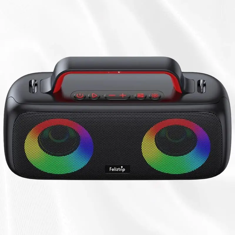 

Experience the Ultimate Audio Bliss with the Feliztrip30 High-Power RGB Illuminated Bluetooth Speaker - A Must-Have for Music L
