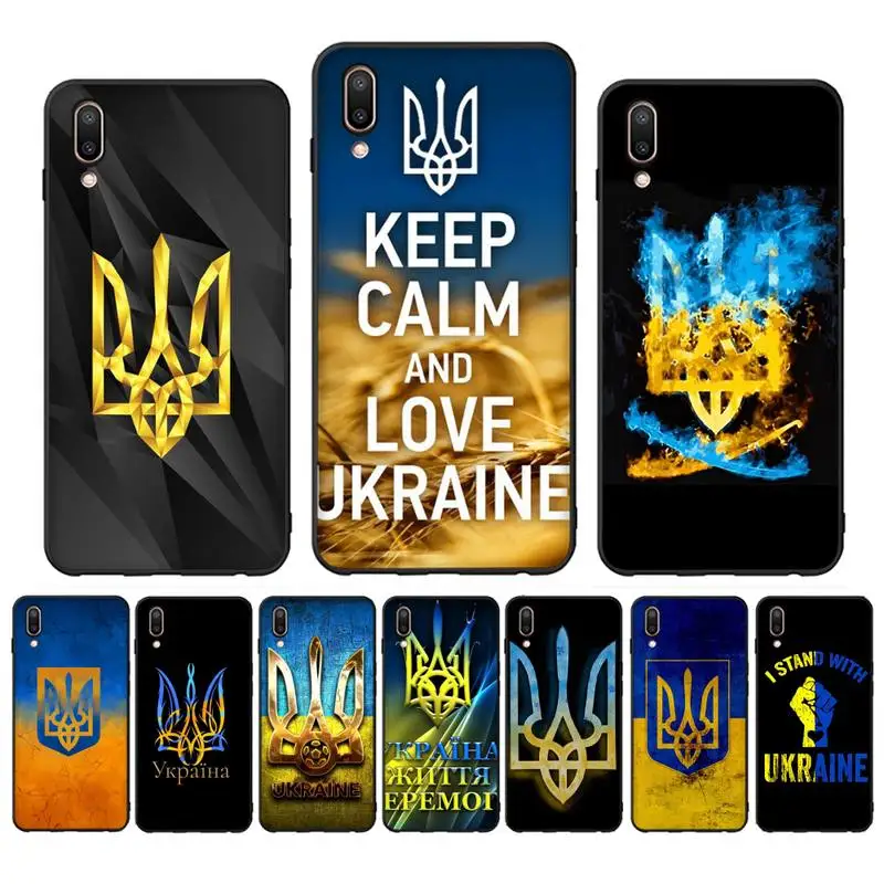 

RuiCaiCa Ukraine Flag Phone Case Case For Oppo Reno Realme C3 6Pro Cover For vivo Y91C Y17 Y19 Funda Capa