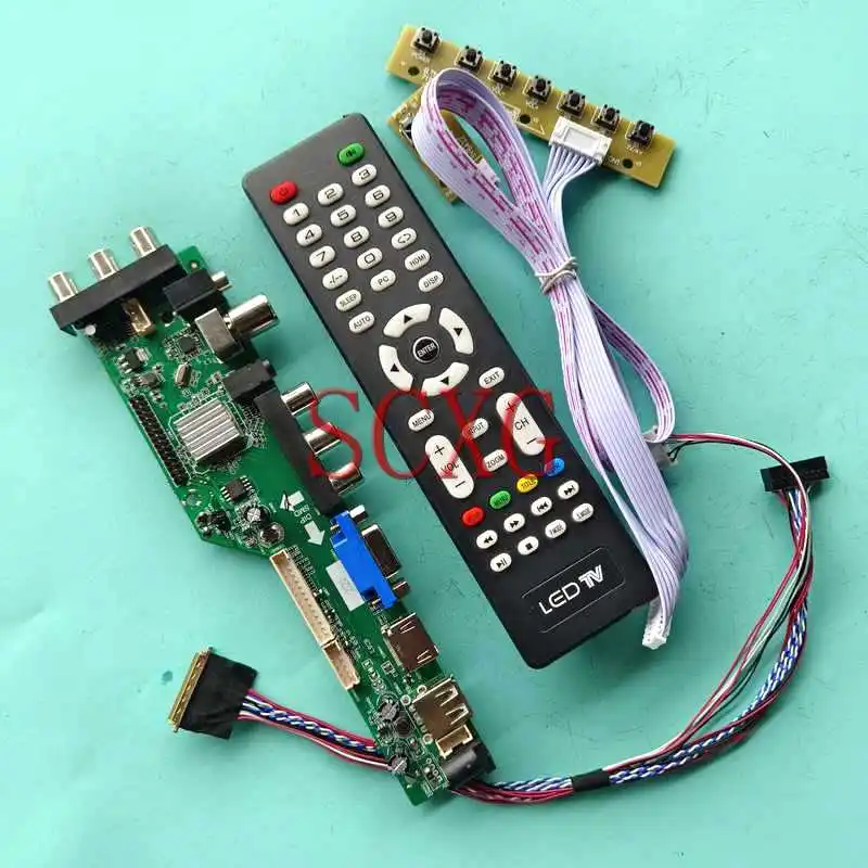 

DVB Digital LCD Matrix Controller Board Fit CLAA133UA01 N133FGE 40 Pin LVDS 1600*900 AV RF USB DIY Kit VGA HDMI-Compatible 13.3"