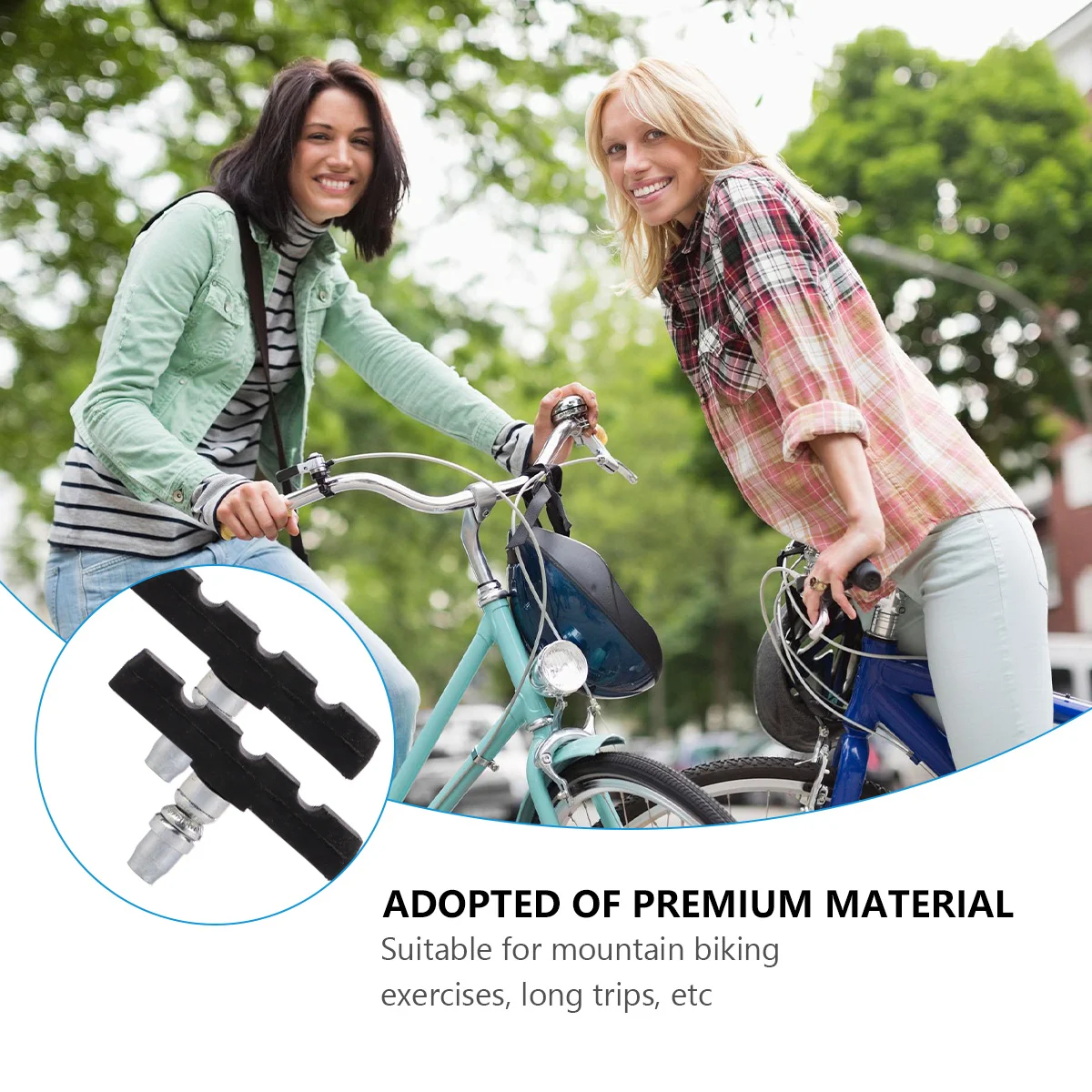 8 шт. тормозные колодки для шоссейного горного велосипеда V Bike No Skid Blocks Shoes (черные)