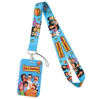 lx1091 classic cartoons phone lanyard key neck strap for decorations card gym key necklace diy hang rope children friend gifts