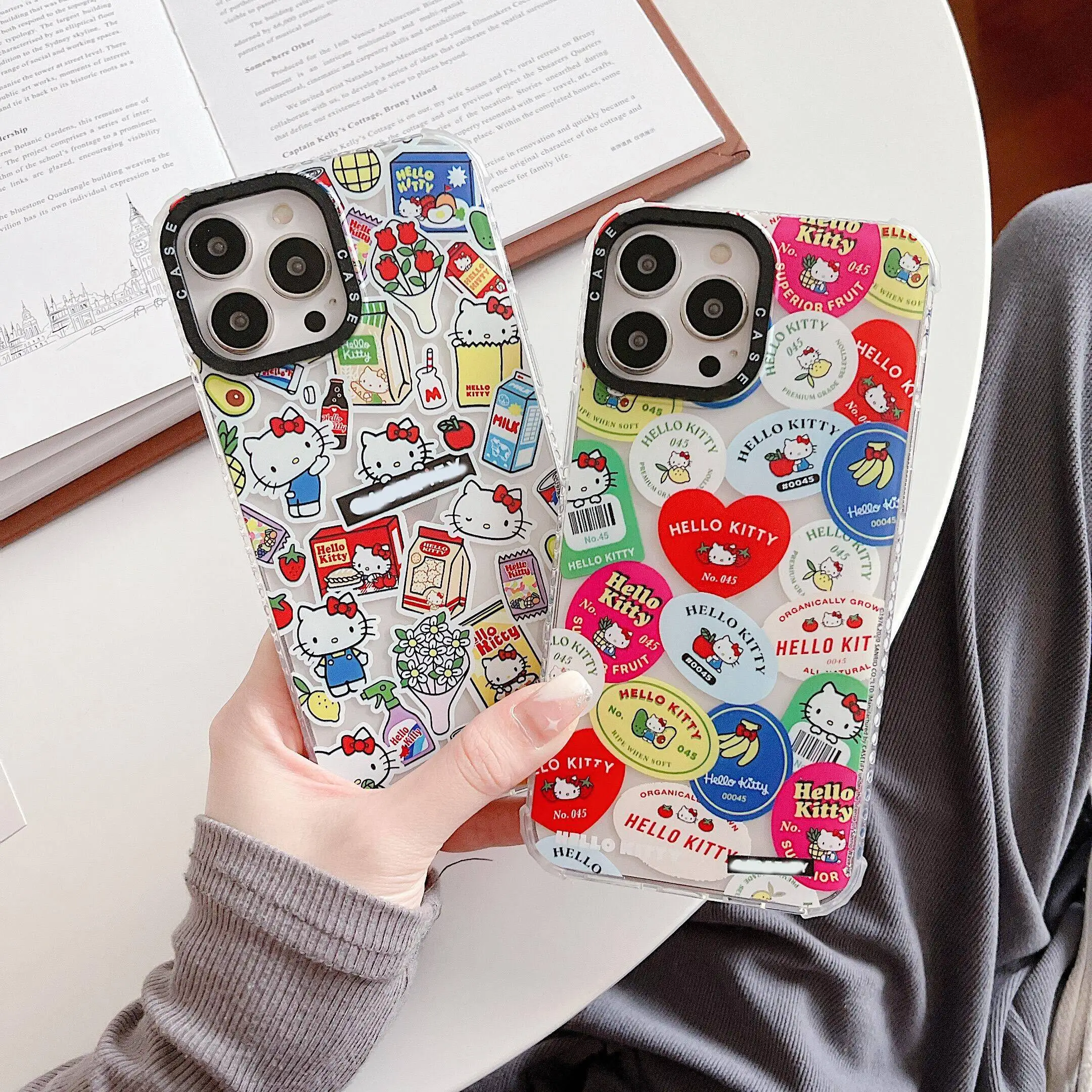 

Sanrio Hello Kitty Cute Cartoon Phone Cases For iPhone 13 12 11 Pro Max XR XS MAX 8 X 7 Lady Girl Anti-drop Soft TPU Cover Gift