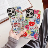 sanrio hello kitty cute cartoon phone cases for iphone 13 12 11 pro max xr xs max 8 x 7 lady girl anti drop soft tpu cover gift