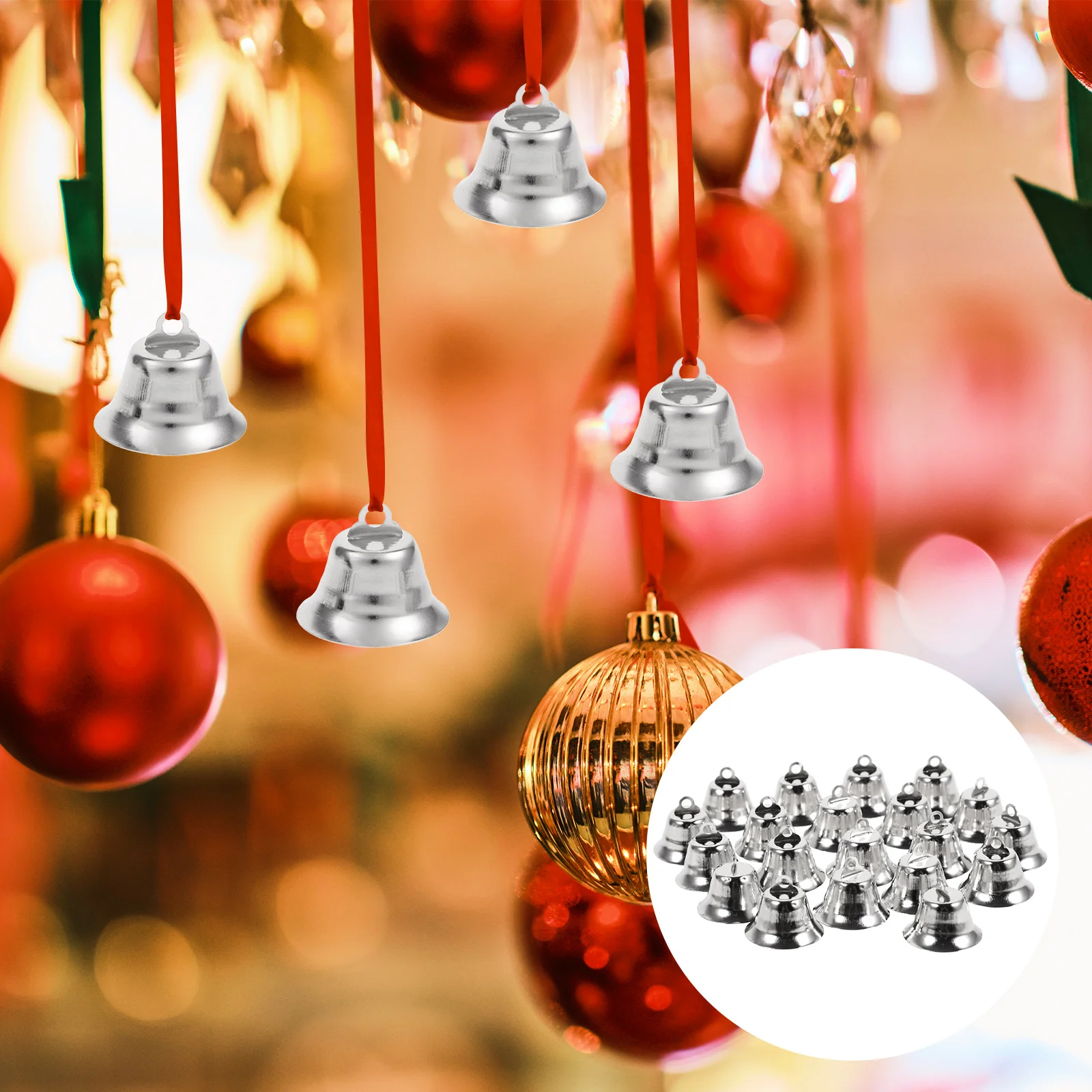 20 шт. колокольчики мини-ялочные украшения металлические Jingle высокого качества