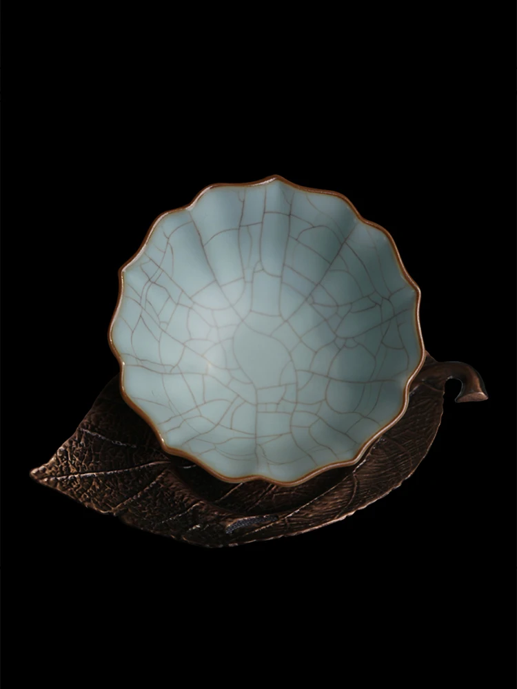 Чайная чашка чайная посуда для церемонии ручная работа печи Ru Master керамическая