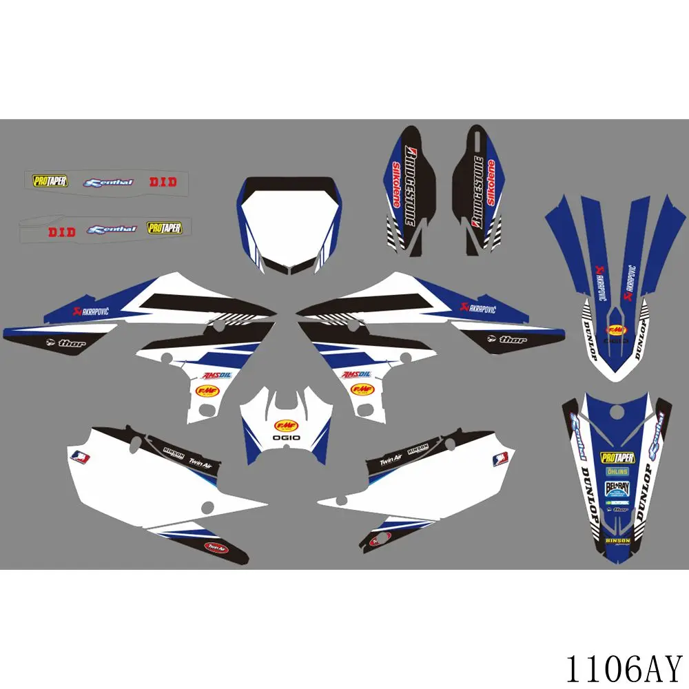 

Graphics Decals Stickers Motorcycle Background For YAMAHA YZ450F YZ 450F YZF 450 2018-2021 YZ250F YZ 250F YZF 250 2019-2022