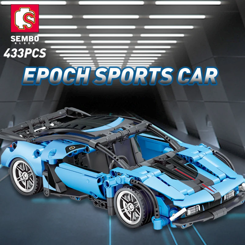 

SEMBO Block 433pcs Epoch Sport Car Building Blocks Car Toy Pull Back Models Kits Bricks Adults Children Toys For Boys Girls