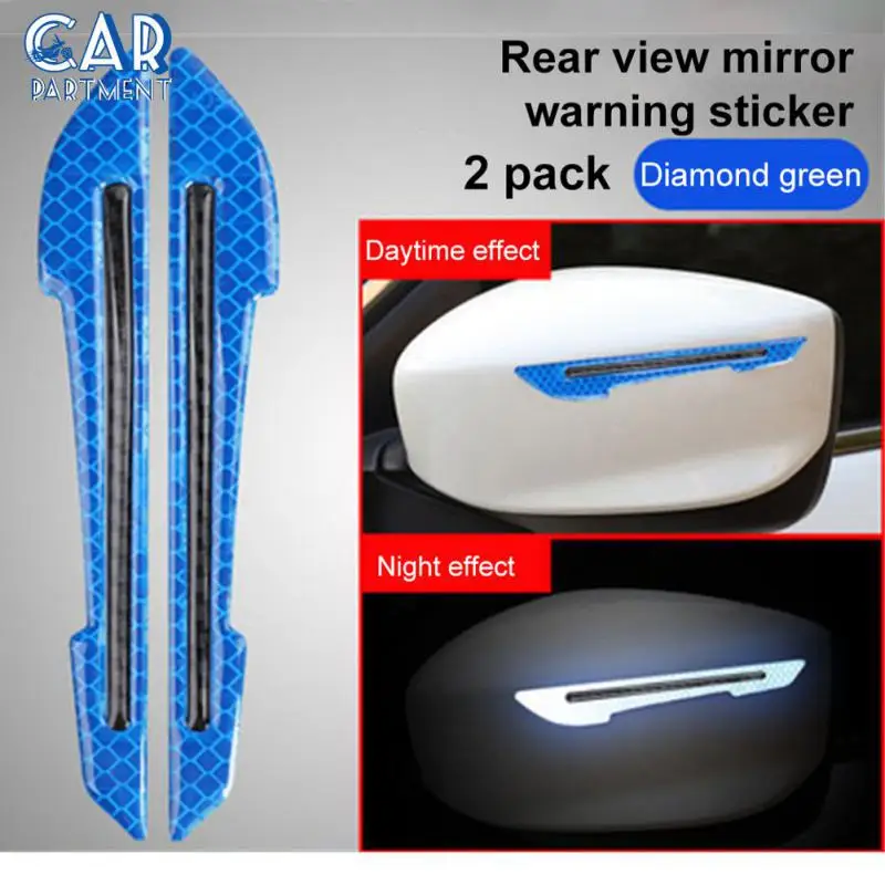 

Car Mirror Reflective Sticker Strong Adhesion Durable Universal Rearview Mirror Stickers Decorative Anti Scratch Sticker 2pcs