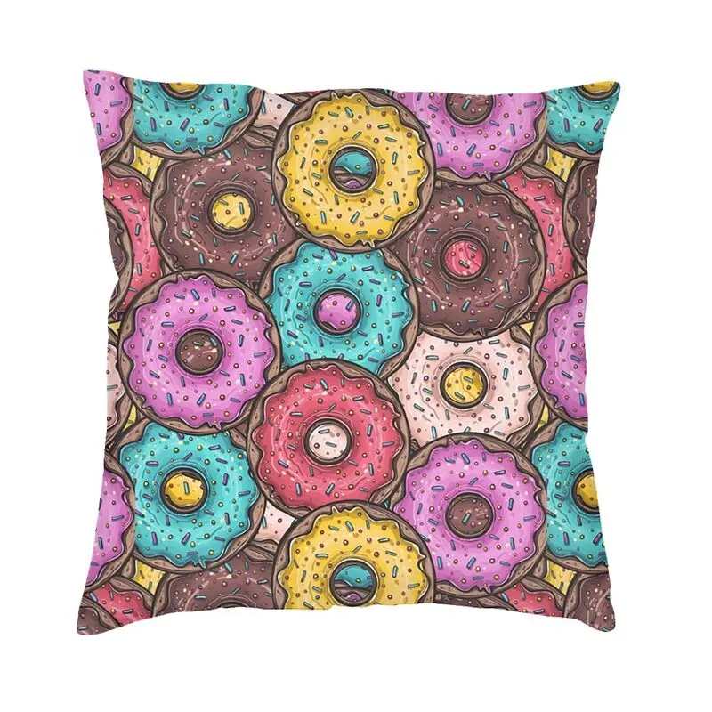 

Подушка с изображением вкусных пончиков Donitas, Современная декоративная подушка для дома, милая пирожная, подушка для стула