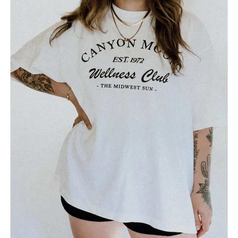 

Женская хлопковая Футболка оверсайз с принтом в виде букв