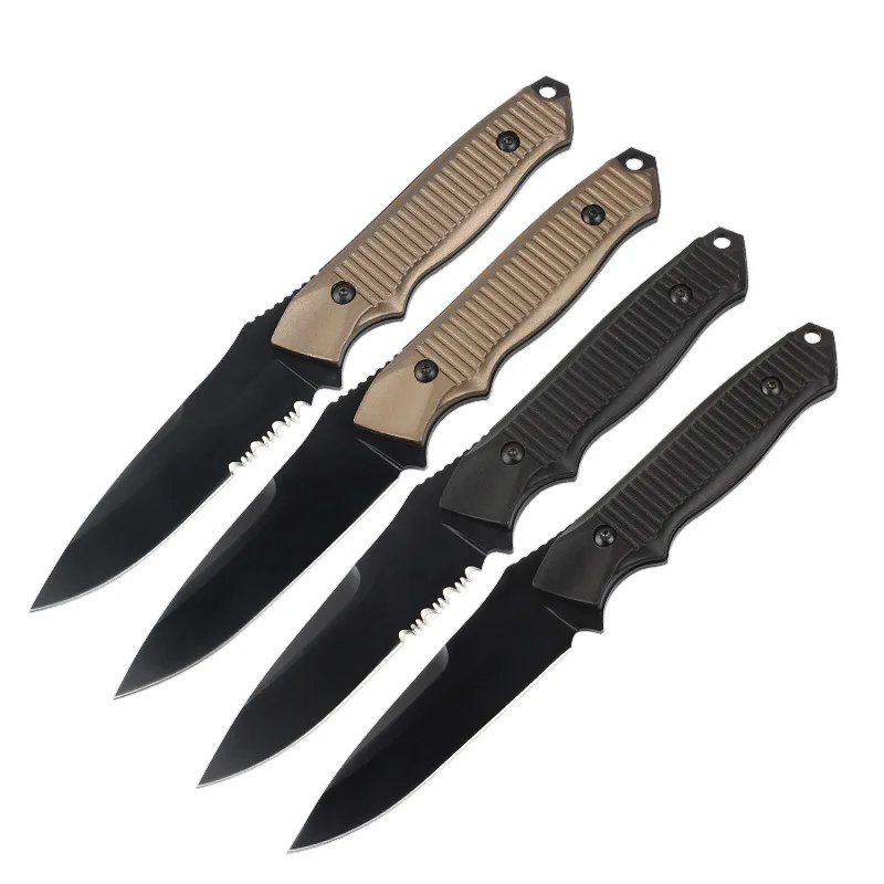 

DuoClang 140BK Outdoor Multifunctional Straight Knife Self-defense Portable Sharp Camping Survival Knife Hunting Tool