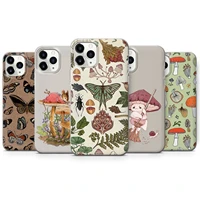 cottagecore shrooms phone case for samsung a30 a21 s a12 a51 a52 a71 a70 a50 a40 a31 transparent cover
