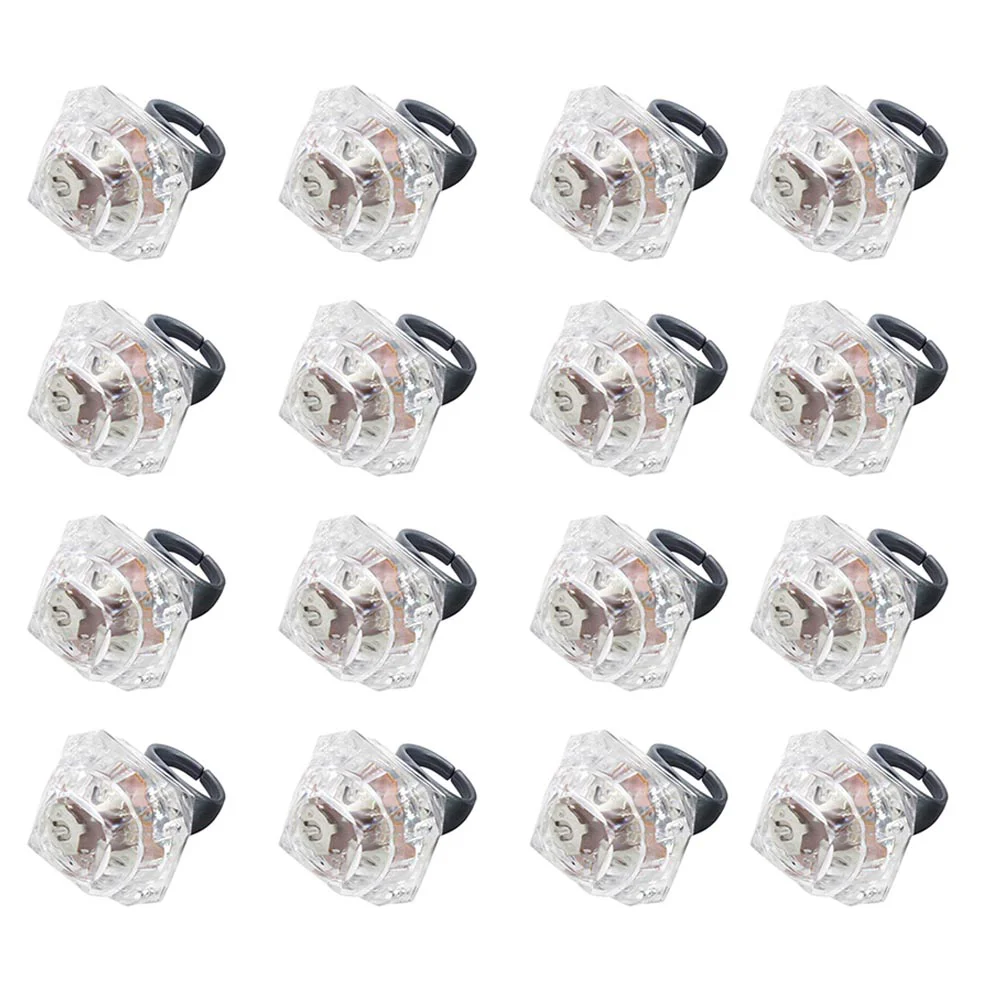 

16pcs LED Flashing Rings Party Favor Finger Ring for Home Party Night Decor