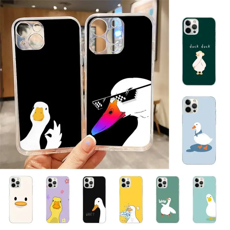 

Oil Painting Cartoon Duck Phone Case For Iphone 7 8 Plus X Xr Xs 11 12 13 Se2020 Mini Mobile Iphones 14 Pro Max Case