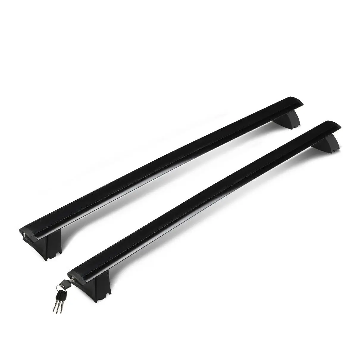 

For Jeep OE Aluminum Top Rail Roof Rack Cross Bar w/Lock Aluminum Bolt-on