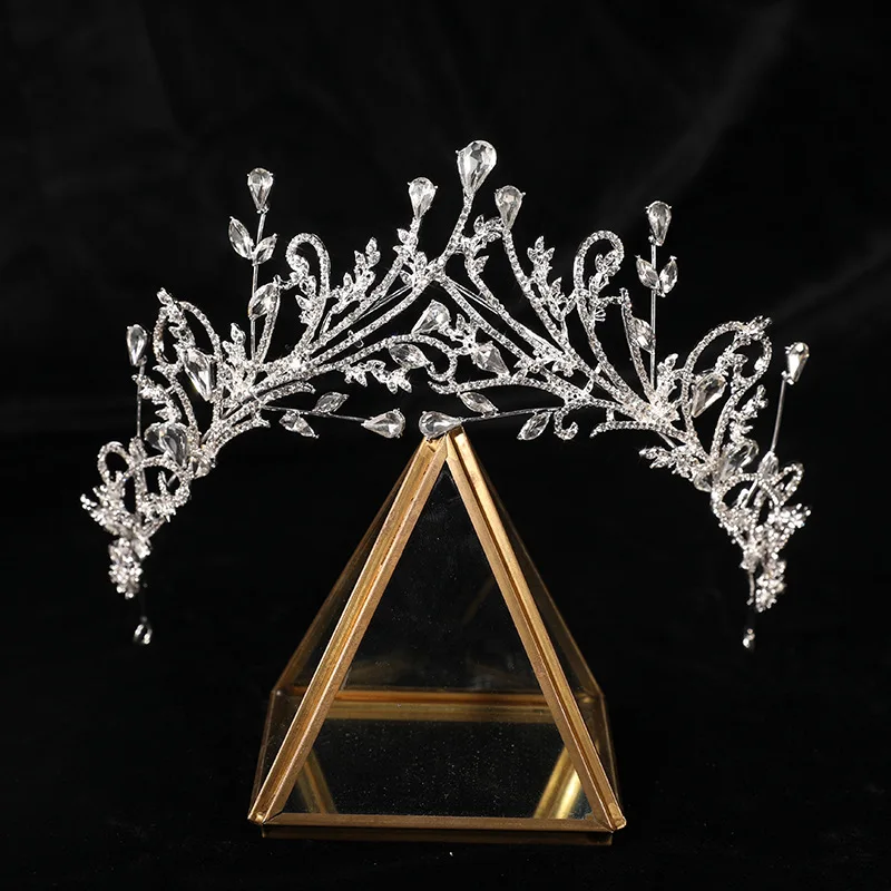 

CC Vintage Crown Women Accessories Wedding Hairbands Bridal Headpiece Engagement Hair Ornaments Crystal Tiaras Shining xy435