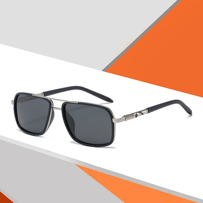 

Солнцезащитные очки в ретро-стиле для мужчин и женщин, поляризационные Популярные Квадратные, для вождения, с зеркальным покрытием UV400, черн...