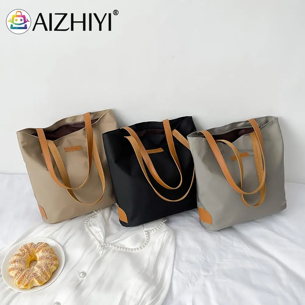 

Oxford Cloth Women Simple Shoulder Bag Large Capacity Portable Handbags for Female Students Girls Travel Computer Totes Shopping