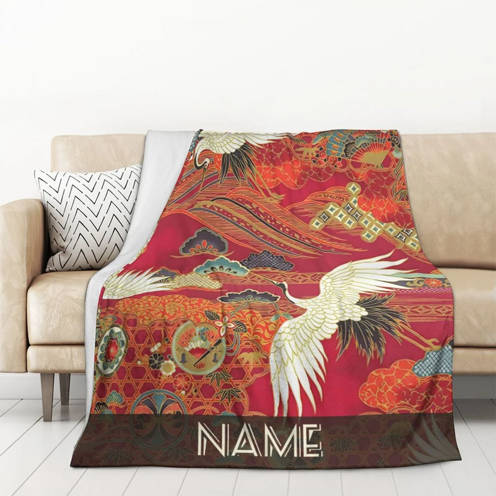 Изготовленное на заказ флисовое одеяло яркого красного цвета с традиционным