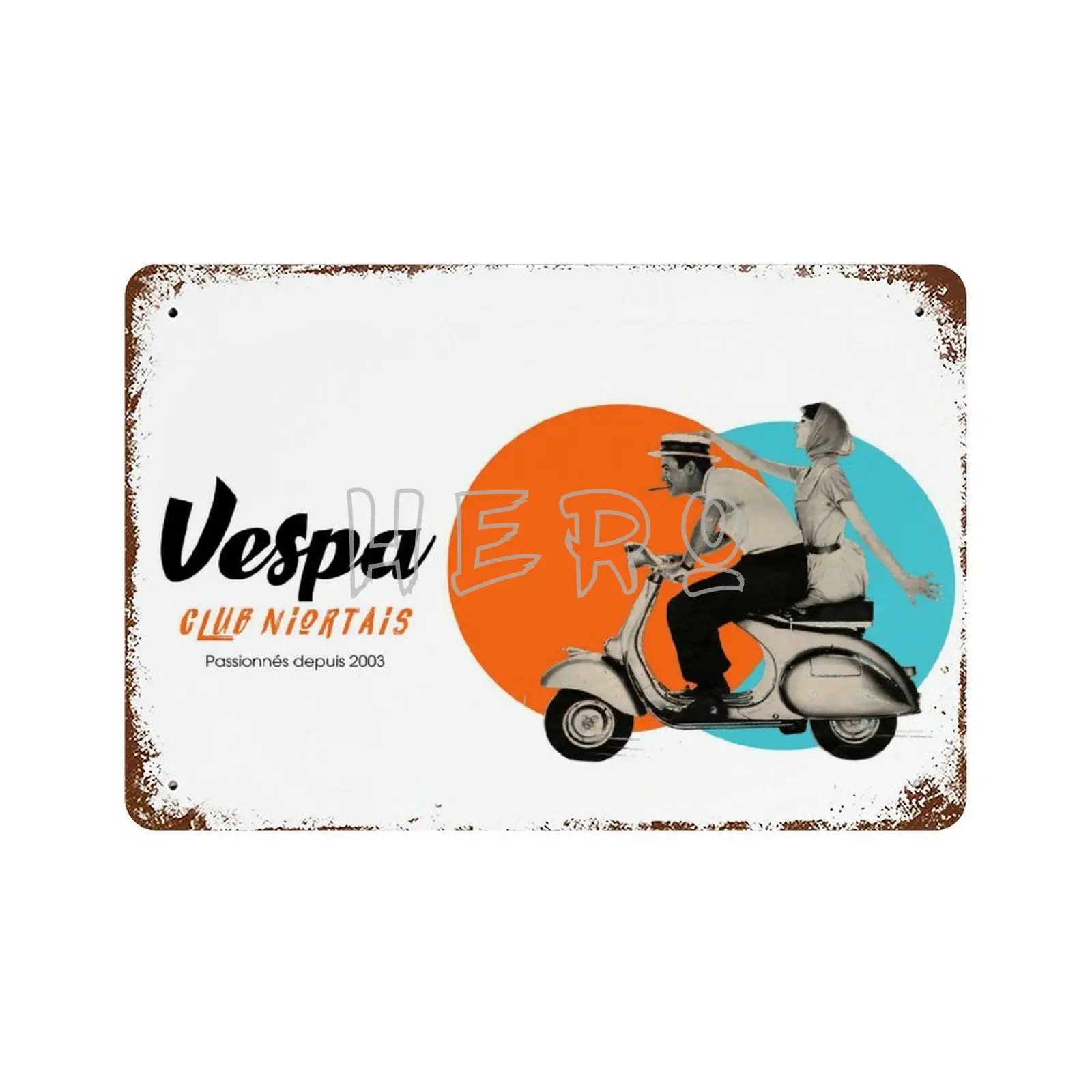 Vespa васп скутер маленький мотоцикл ИТАЛИЯ 6 художественные оловянные знаки