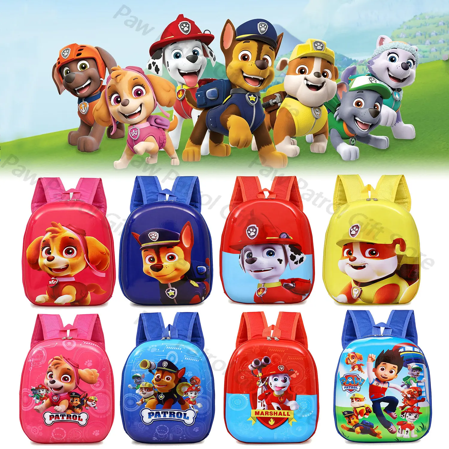 

Skye Schoolbag Paw Patrol Children Schoolbag Cartoon Chase Marshall Rubble Waterproof Kindergarten Baby Backpack Boys and Girls