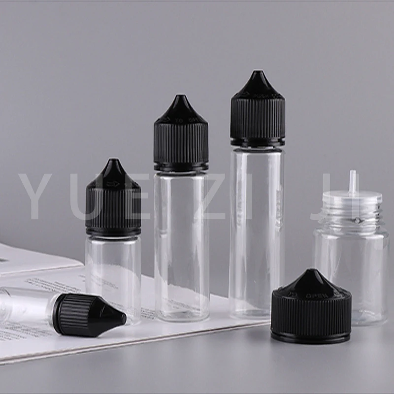 

100Pcs Transparent PET vape Dropper Bottles Empty Plastic Juice Liquid Can Store Portable Long Bottle 10ML 15ML 30ML 60ML 120ML