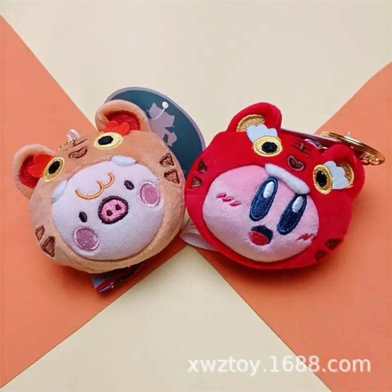 

Kawaii Kirby Anime Series Kirby Cosplay Little Tiger Plush Toy Doll Small Pendant Soft Baby Boy Girl Girlfriend Festival Gift