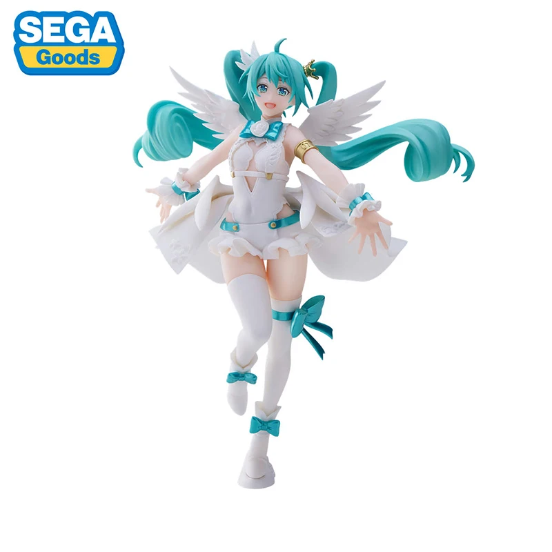 

In Stock Original 21Cm Anime Figure Sega Vocaloid Hatsune Miku 15Th Anniversary Figuras Anime Scenery Model Toy Decoration Doll