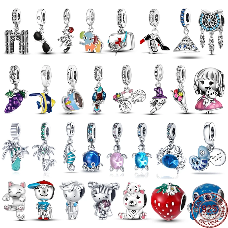 

2022 Hot Sale plata charms de ley 925 silver fits pandora original bracelet charms bead women 925 silver pendant amulet DIY Gift