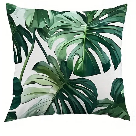 

Декоративная наволочка Monstera Leaf из полиэстера велюра