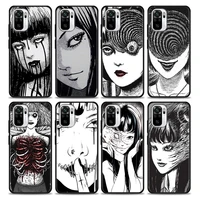 japanese manga horror comic tomie silicone phone case for xiaomi redmi note 9 9t 10 10s 11 11s 11e 8 7 poco m3 m4 pro cover case