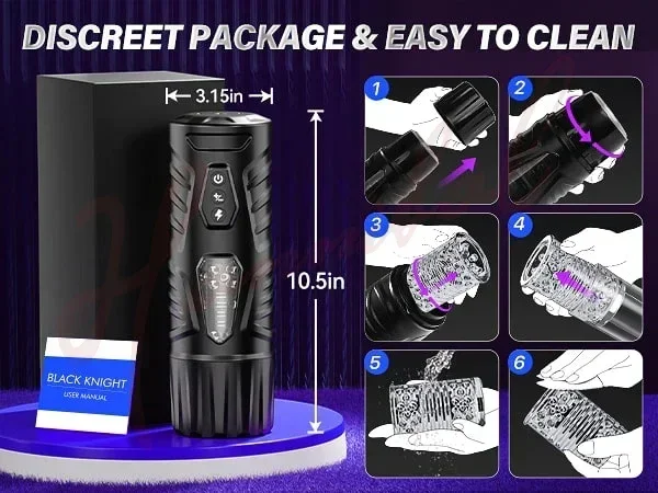 Автоматический мужской мастурбатор Hannibal 7 режимов вращения чашка мастубатора