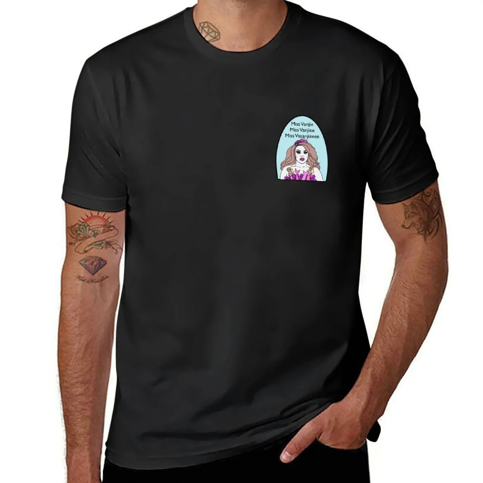 Футболка Miss vanjie футболки тяжелые Графические Топы мужские винтажные