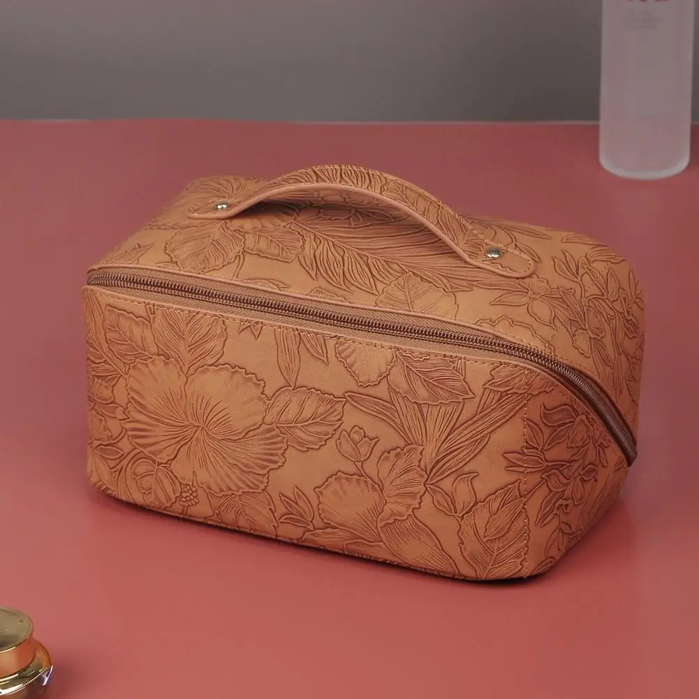 

Large-capacity Travel Cosmetic Bag Portable Leather Multifunction Kit Pouch Washbag Toiletry Waterproof Makeup Bathroom Wom D4r2
