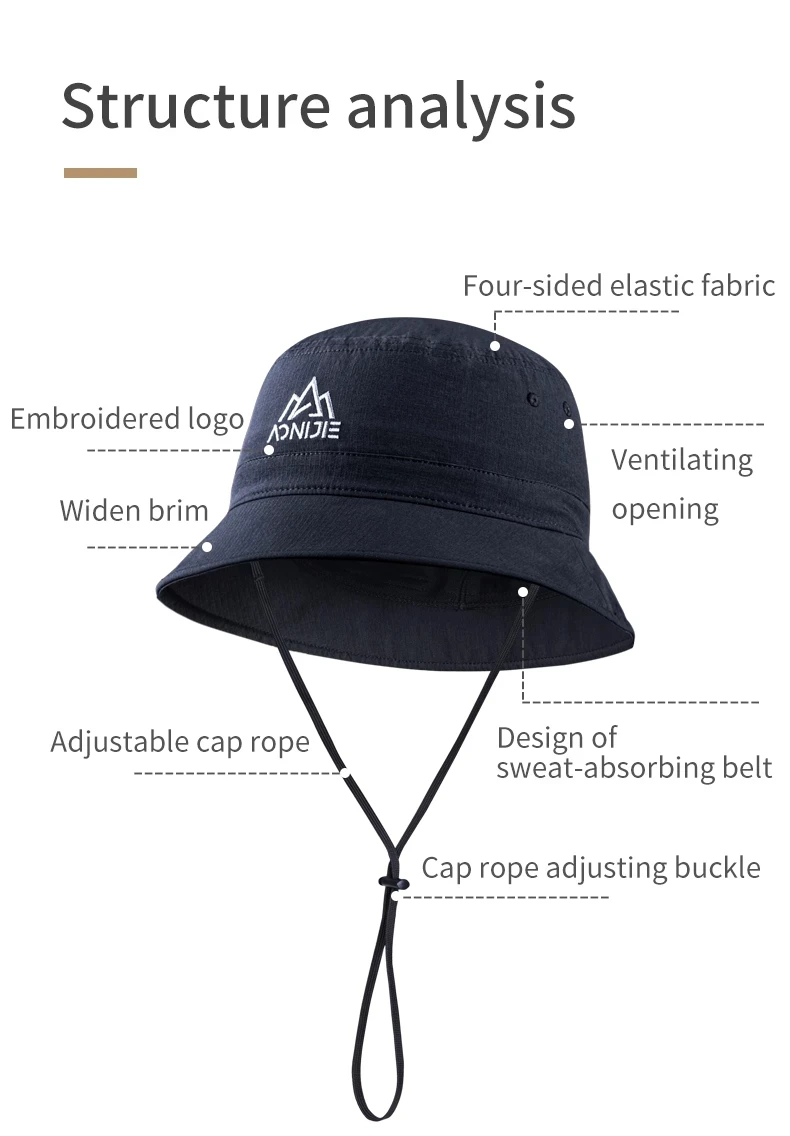 AONIJIE Sunscreen Anti-UV Bucket Hat Women Men Foldable Bob Fisherman Hat Outdoor Fishing Caps Travel Hiking Beach Cap Sun Hats