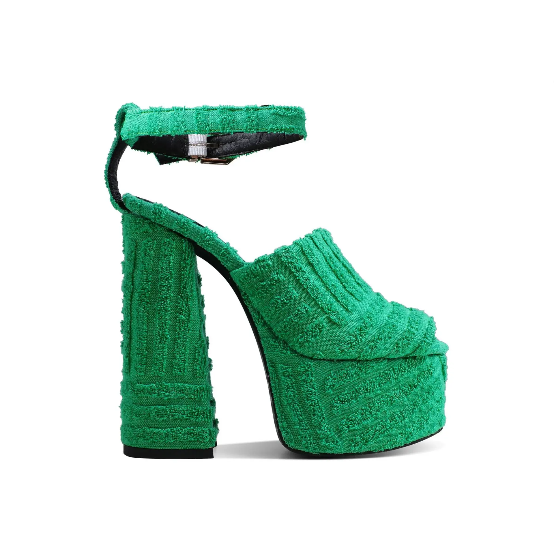 2022 Summer New Thick Heel Horseshoe Heel Super High Heel Platform Fish Mouth Hollow Versatile Open Toe Sandals For Women