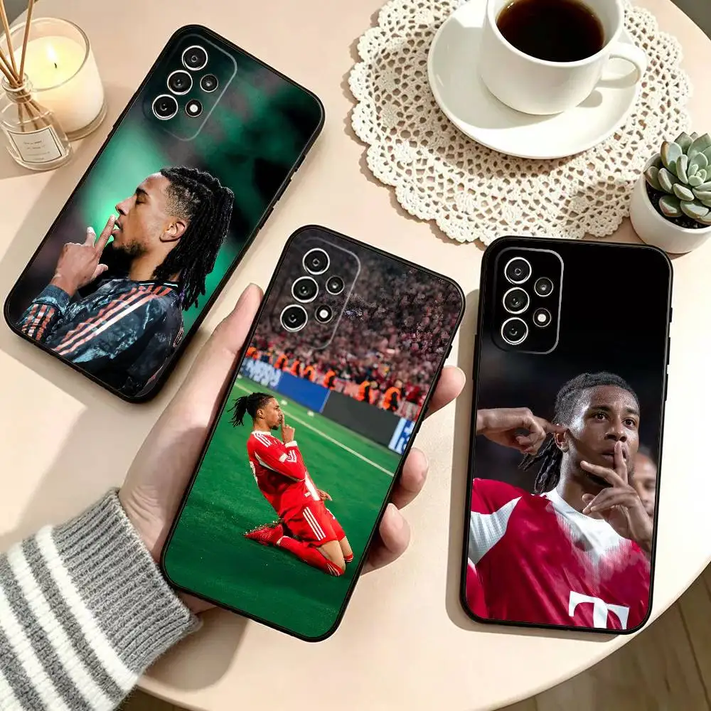 Фото Чехол для телефона Michael O-Olise Football для Samsung S25, S24, S21, S22, S23, S30, Ultra, S20, Plus, FE, мягкий силиконовый, черный №1