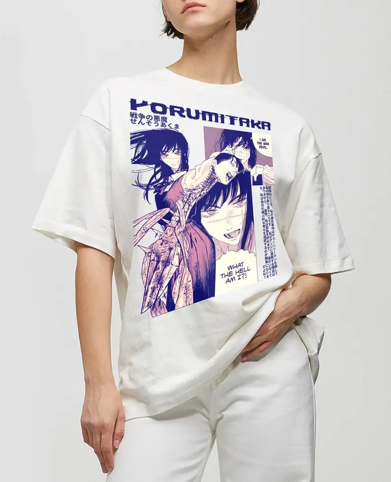 Рубашка Yoru Mitaka из аниме Война дьявола винтажная рубашка с бензопилой для мужчин