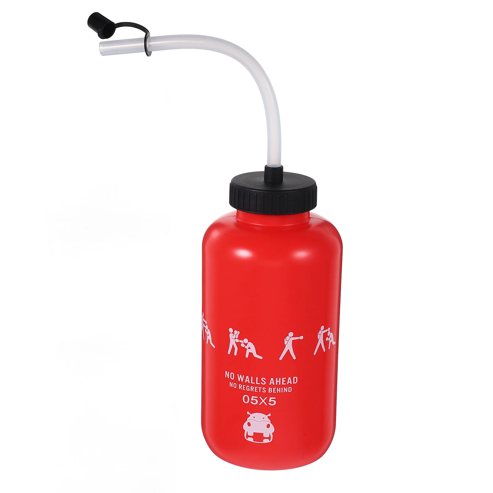 Бутылка для воды с длинной соломой пластиковая бутылка вратаря боксерская 1 литр