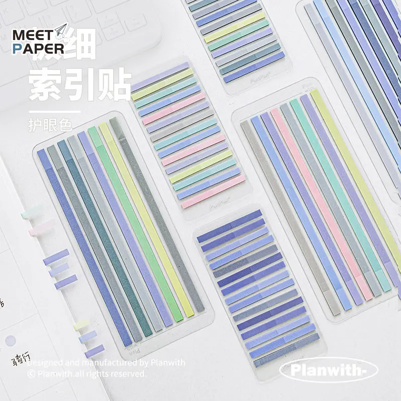 

160/300 Sheets Slim PET Index Stickers for Student Learning Key Classification Labels Sticker Waterproof Scrapbooking Stationery