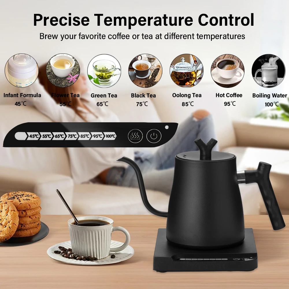 Электрический чайник 1000 мл на гибкой стойке умный с контролем температуры