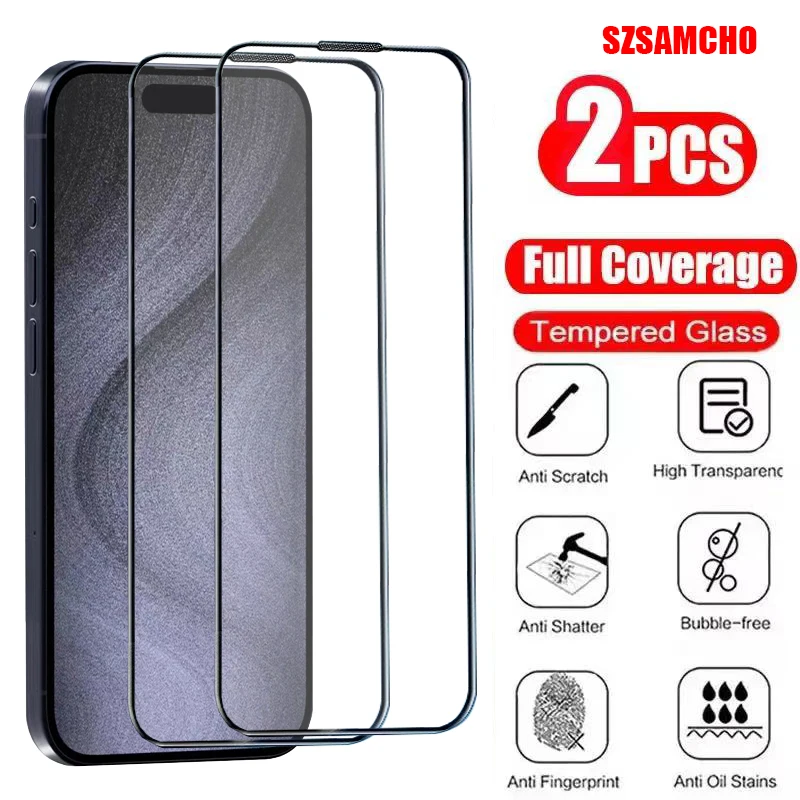 Подходит для iPhone 16 15 14 13 12 11 pro promax plus закаленная пленка X/XS/XR защита экрана телефона